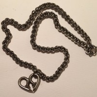 Nailmaille heart with JPL chain
