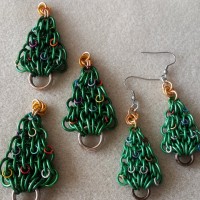 Christmas Tree Earrings and Pendants