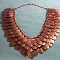 Large Copper Scale Maille Collar