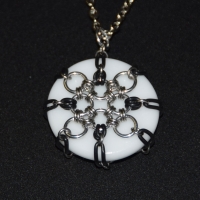 HyperLynks Caged Cabochon Pendant (Snowflake)