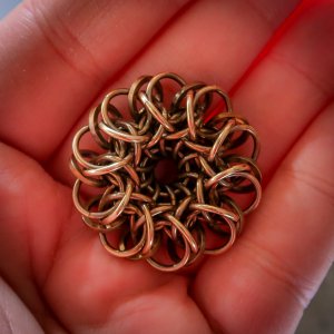 Brass Zinnia Pendant