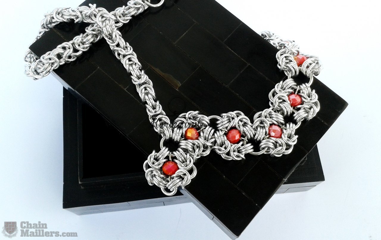 Asymmetric Romanov necklace